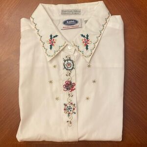 Tabi Holiday Collection Shirt XL White Button Down